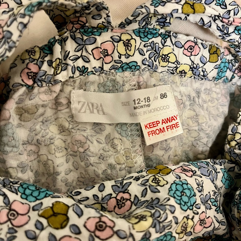Zara Floral Baby Jumpsuit
